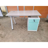 Modern Office Desk with Lockable Storage Cabinet & Sturdy Metal Legs