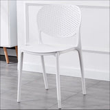 Modern Perforated Plastic Chair Lightweight & Stackable