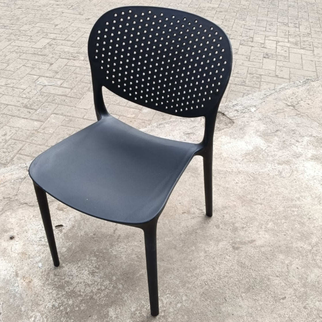 Modern Perforated Plastic Chair Lightweight & Stackable