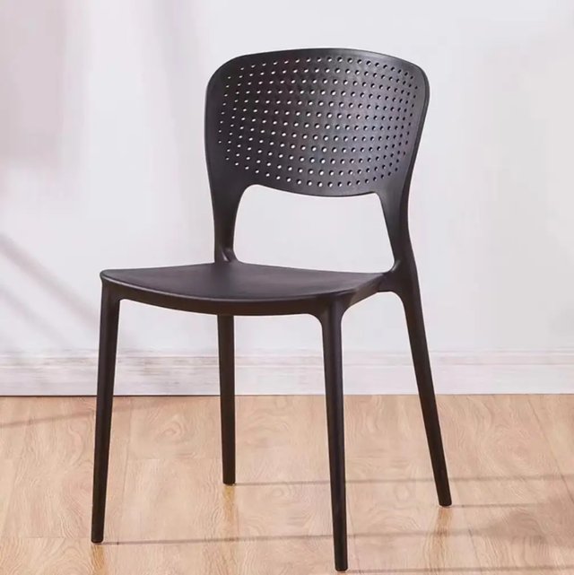 Modern Perforated Plastic Chair Lightweight & Stackable