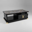 Modern Rectangular Coffee Table – 120cm with Drawers & Marble Effect Top (Black, Blue, Beige) Coffee Tables