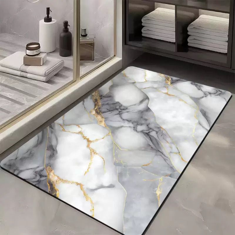 Modern Super Absorbent Anti-Slip Diatom Mud Bathmat – 50x80cm | Fast-Dry Rubber-Backed Bathroom Mat