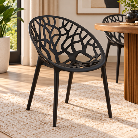 Branch-Pattern Chair Set Of Two Chair Set Dining Chairs