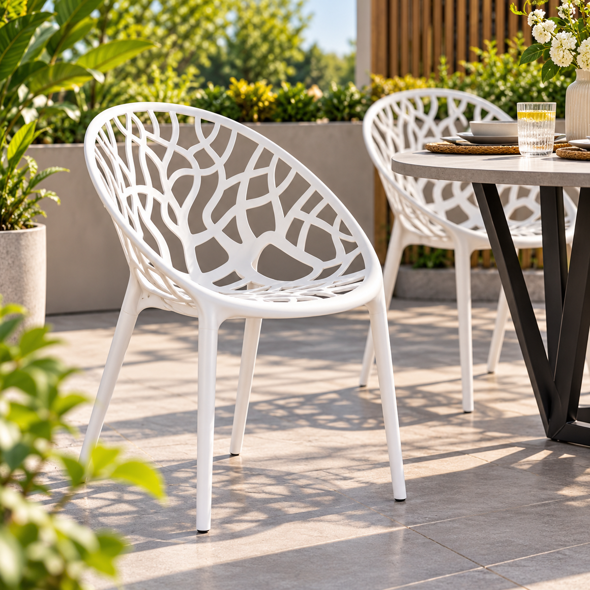 Branch-Pattern Chair Set Of Two Chair Set Dining Chairs