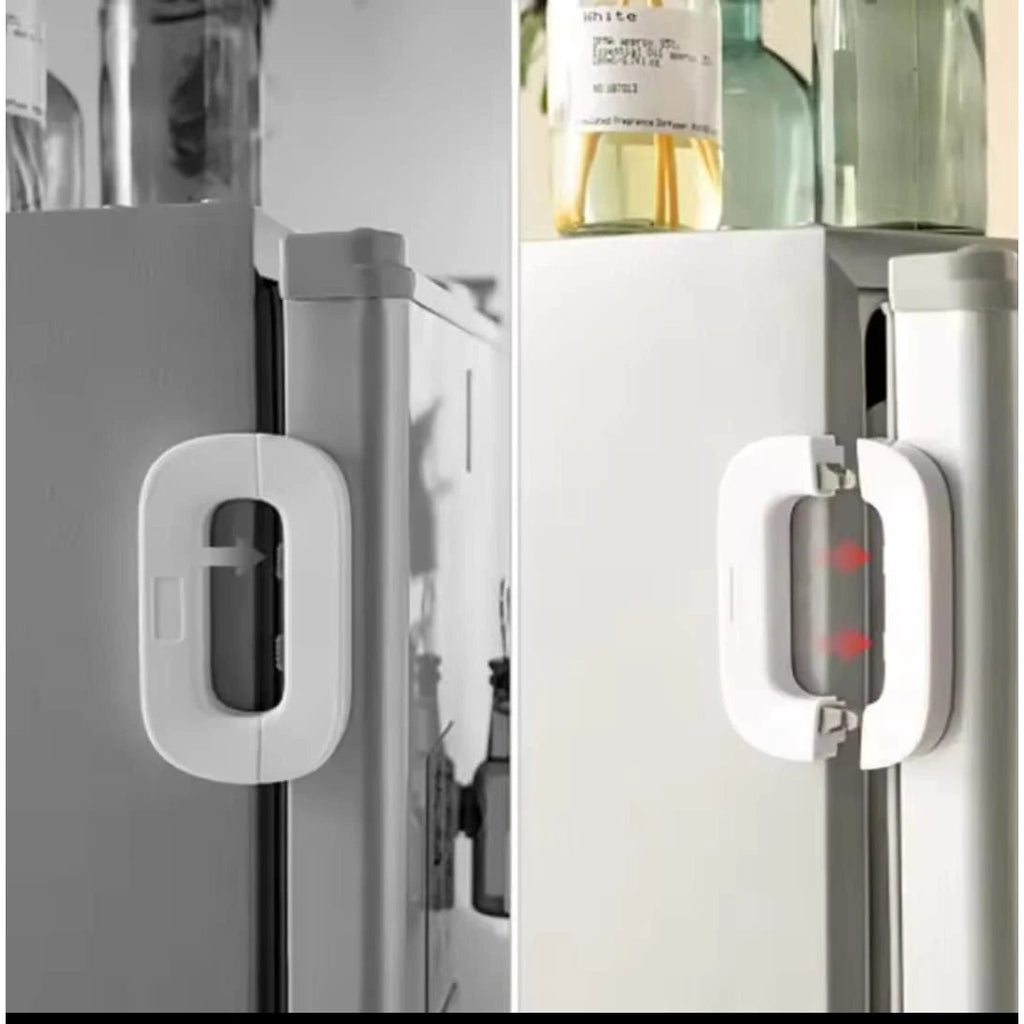 Multi Function Safety Lock for Refrigerators and Cabinets – Keyed Latch Design Safety Cabinet Locks