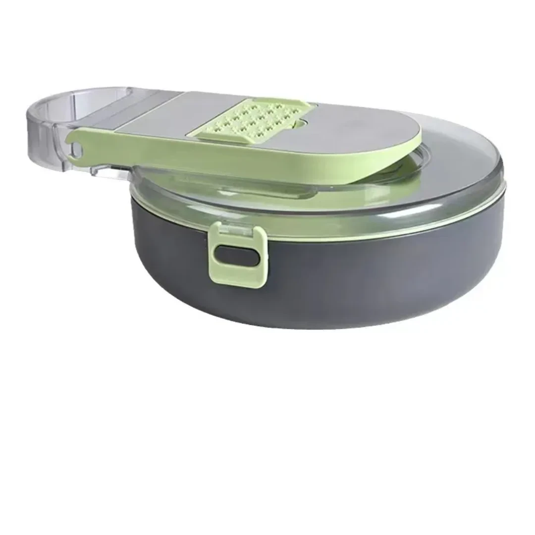 Multi Functional 9pcs Vegetable Chopper Cutter Green PP Kitchen Prep Set Kitchen Slicers