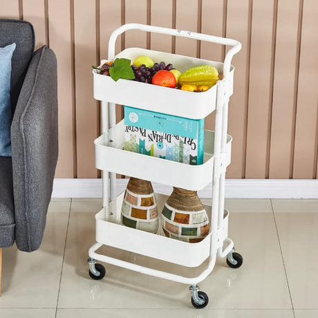 Multi Functional Movable Trolley Storage Rack |84 × 45 × 35 cm Shelving Units Utensil & Flatware Trays