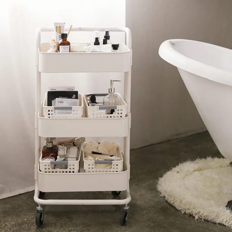 Multi Functional Movable Trolley Storage Rack |84 × 45 × 35 cm Shelving Units Utensil & Flatware Trays