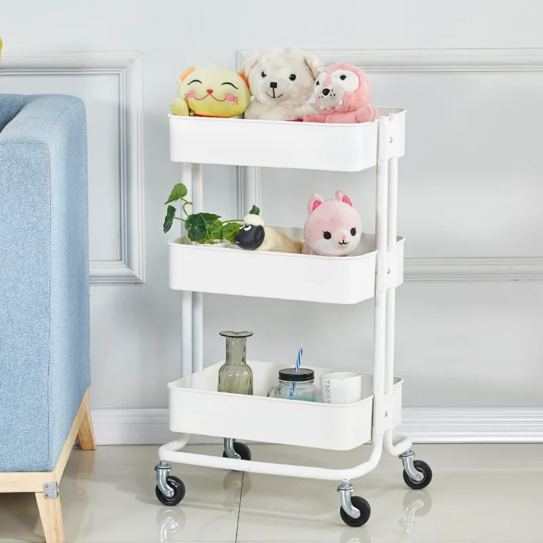 Multi Functional Movable Trolley Storage Rack |84 × 45 × 35 cm Shelving Units Utensil & Flatware Trays