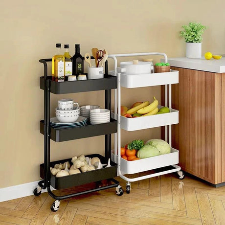 Multi Functional Movable Trolley Storage Rack |84 × 45 × 35 cm Shelving Units Utensil & Flatware Trays