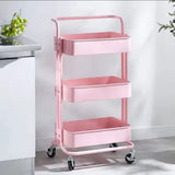 Multi Functional Movable Trolley Storage Rack |84 × 45 × 35 cm Shelving Units Utensil & Flatware Trays