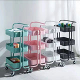 Multi Functional Movable Trolley Storage Rack |84 × 45 × 35 cm Shelving Units Utensil & Flatware Trays