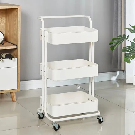 Multi Functional Movable Trolley Storage Rack |84 × 45 × 35 cm Shelving Units Utensil & Flatware Trays