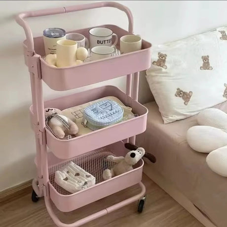 Multi Functional Movable Trolley Storage Rack |84 × 45 × 35 cm Shelving Units Utensil & Flatware Trays