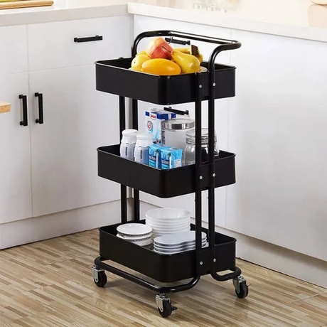 Multi Functional Movable Trolley Storage Rack |84 × 45 × 35 cm Shelving Units Utensil & Flatware Trays