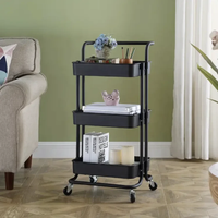 Multi Functional Movable Trolley Storage Rack |84 × 45 × 35 cm Shelving Units Utensil & Flatware Trays