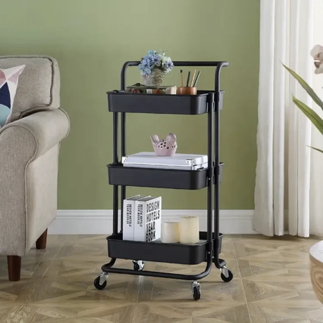 Multi Functional Movable Trolley Storage Rack |84 × 45 × 35 cm Shelving Units Utensil & Flatware Trays