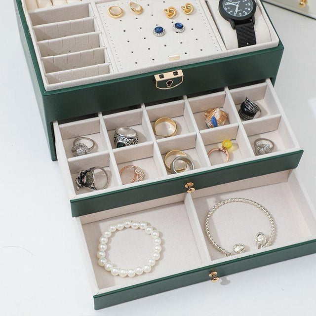 Multi-Layer Jewelry Storage Box – Large Capacity Organizer Case