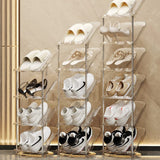 Multi Layer Shoe Shelf Organizer – Stackable Transparent Shoe Tower