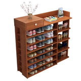 Multi layer Storage Organizer|Shoe Rack Dustproof & Space Saving with Heavy Duty Design (Dark Brown)