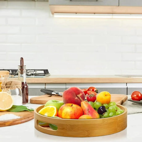 Multifunctional 4 in 1 Bamboo Tray Set Big Size, Versatile Kitchen Organizers