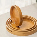Multifunctional 4 in 1 Bamboo Tray Set Big Size, Versatile Kitchen Organizers Serving Ware Serving Trays