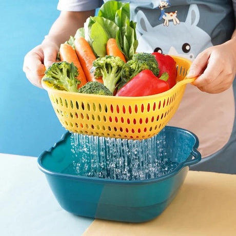 Multifunctional 6 Piece Set Drain Plastic Basket | Assorted Colors | Ideal For Use In Home Kitchens For Everyday Tasks