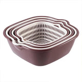 Multifunctional 6 Piece Set Drain Plastic Basket | Assorted Colors | Ideal For Use In Home Kitchens For Everyday Tasks