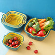 Multifunctional 6 Piece Set Drain Plastic Basket | Assorted Colors | Ideal For Use In Home Kitchens For Everyday Tasks