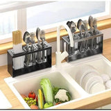Multifunctional Countertop Organizer with Toothbrush and Kitchen Utensil Holder Organizer Toothbrush Holders