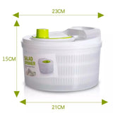 Multifunctional Household Vegetable Dehydrator | Manual Salad Spinner, Drainer, Quick Washing ; Drying Machine (Green ; White)