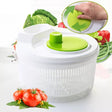 Multifunctional Household Vegetable Dehydrator | Manual Salad Spinner, Drainer, Quick Washing ; Drying Machine (Green ; White)