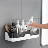 Multifunctional Shower Bathroom Storage Rack | Black Bathroom Shelf Organizer | No Drill Installation | Showers, Bathrooms