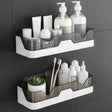 Multifunctional Shower Bathroom Storage Rack | Black Bathroom Shelf Organizer | No Drill Installation | Showers, Bathrooms