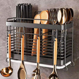 Multifunctional Stainless Steel Cutlery Storage Rack and Kitchen Knife Holder