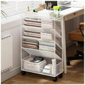 Multipurpose Bookshelf Stand with Wheels Mobile Storage Rack Bookshelf Rack Bookcases & Shelves