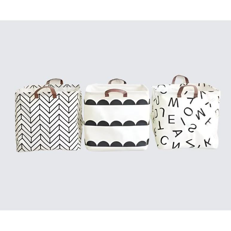 Multipurpose Cotton & Linen Storage Basket | Foldable with Handles | Versatile Organizer for Laundry & Toys