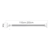 Multipurpose Extendable Adjustable Telescopic Rod, Ideal for Shower Curtains, Clothing Rod, and DIY Wardrobes