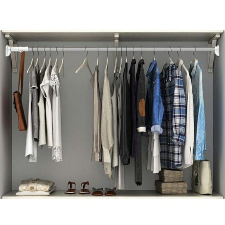 Multipurpose Extendable Adjustable Telescopic Rod, Ideal for Shower Curtains, Clothing Rod, and DIY Wardrobes