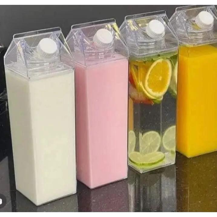 Multipurpose Space Saver Bottle 1 Litre Acrylic for Milk, Water & Special Beverages Water Bottles