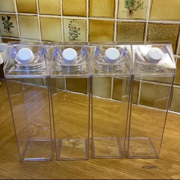 Multipurpose Space Saver Bottle 1 Litre Acrylic for Milk, Water & Special Beverages Water Bottles