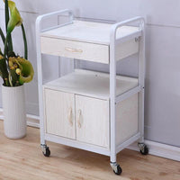 Multipurpose Trolley Cart | Versatile Organizer with Wheels | 84x50x33cm | White & Black Kitchen Storage Racks Carts