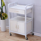 Multipurpose Trolley Cart | Versatile Organizer with Wheels | 84x50x33cm | White & Black