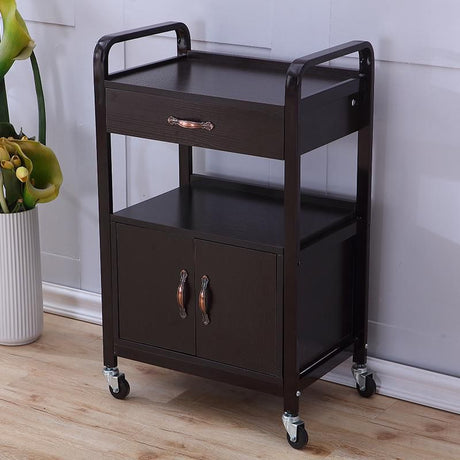 Multipurpose Trolley Cart | Versatile Organizer with Wheels | 84x50x33cm | White & Black