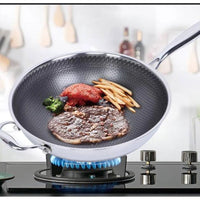 NEW Antiscalding Stainless Steel 26cm Pan for Shallow Frying Cookware Frying Pans
