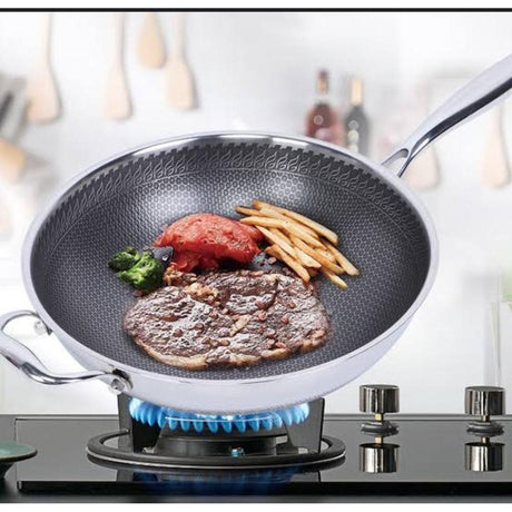 NEW Antiscalding Stainless Steel 26cm Pan for Shallow Frying