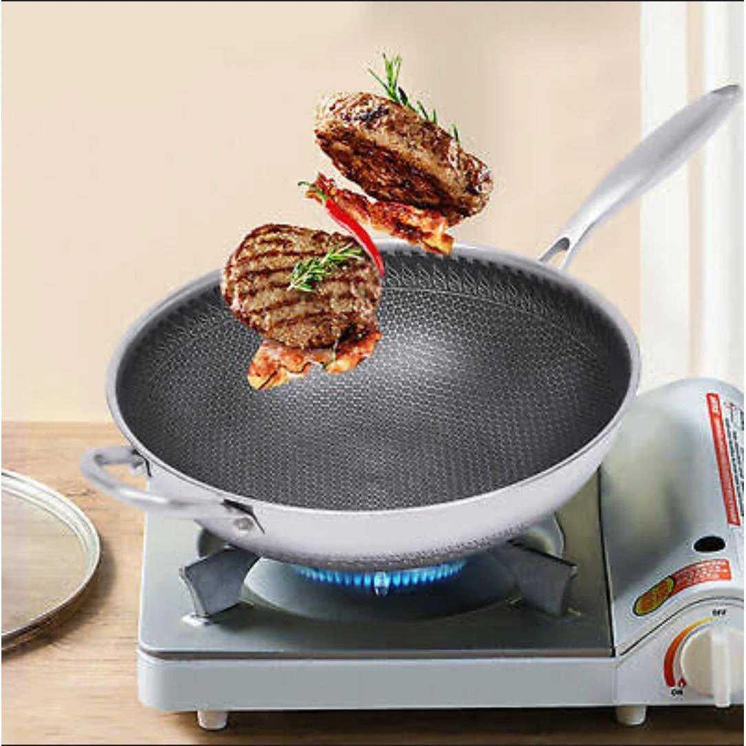 NEW Antiscalding Stainless Steel 26cm Pan for Shallow Frying Cookware Frying Pans