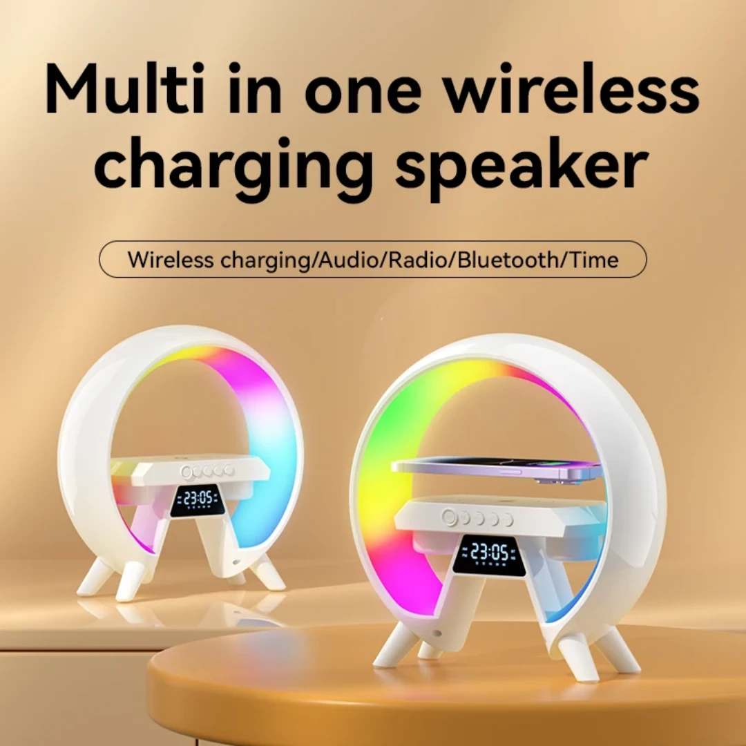 New Design Wireless Charger/Lamp LED Alarm Table/Bluetooth Speaker Lamps Electrical Conduit