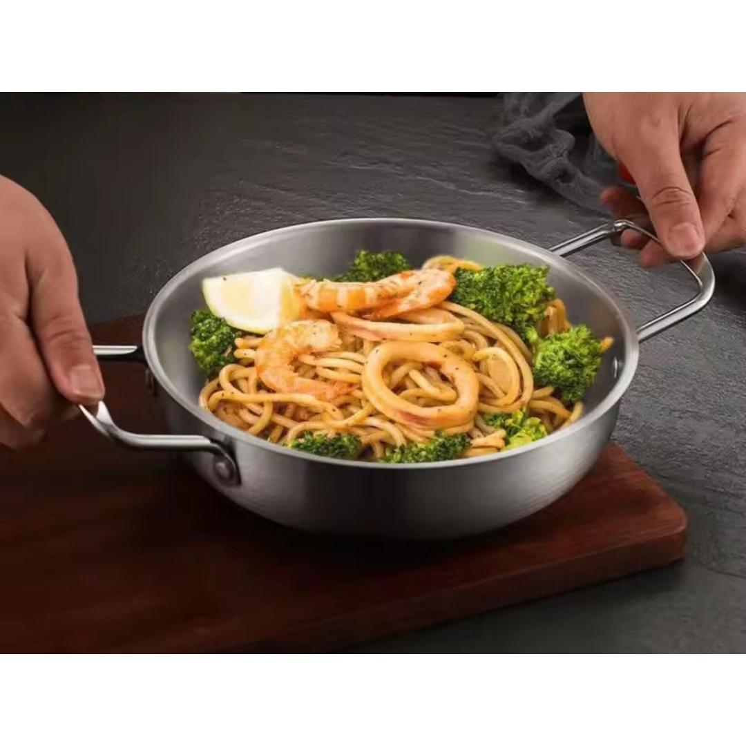 New Stainless Steel Deep Pan 28cm