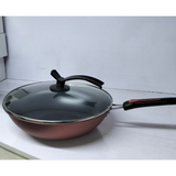 Non Stick Deep Frying Pan with Glass Lid Versatile Skillet for Sautéing, Frying, and Cooking